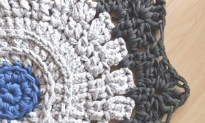 Taller Alfombra circular de ganchillo XL