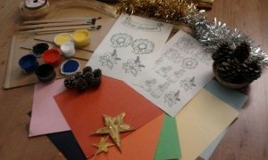 Collage de Navidad y adornos navideños